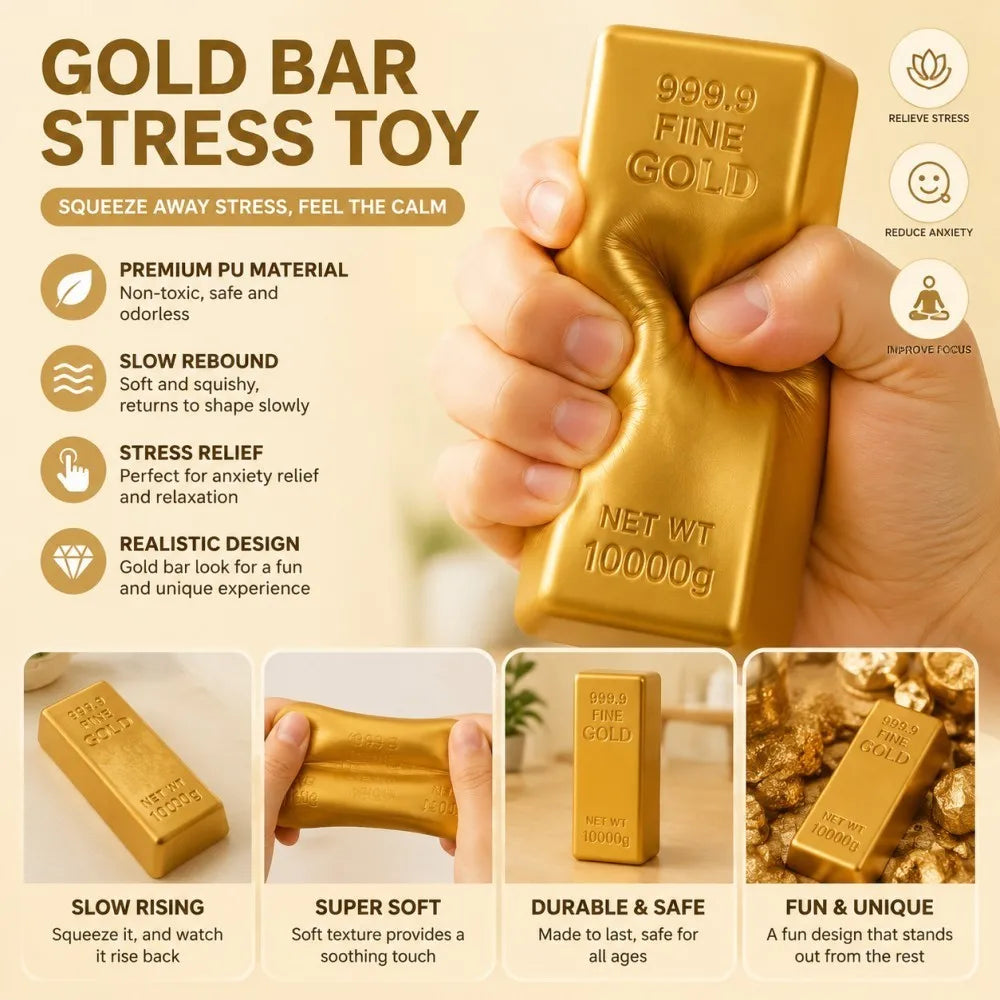 Gold Bar Squishy Toy
