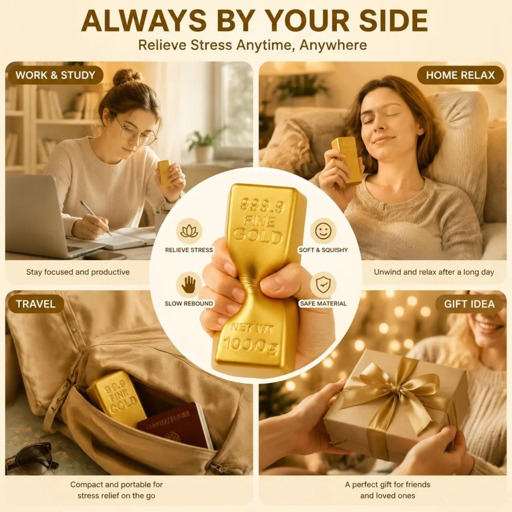 Gold Bar Squishy Toy